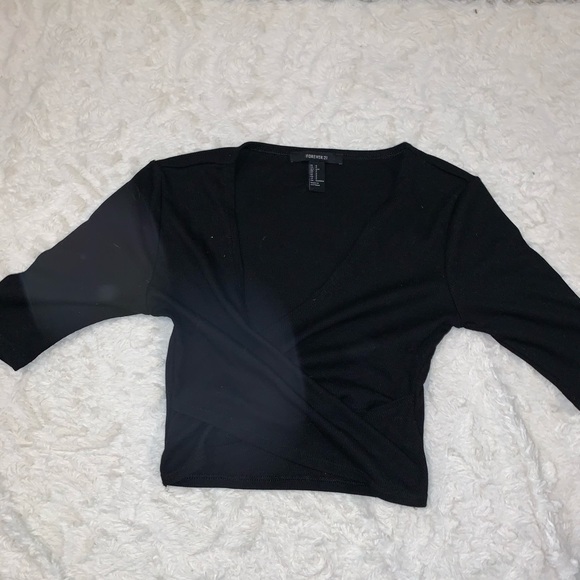 Forever 21 Tops - Forever 21 crop cross fabric shirt Forever 21 Tops - Forever 21 crop cross fabric shirt